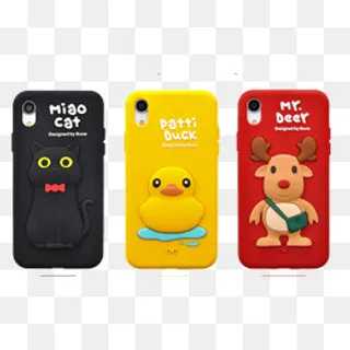 卡通麋鹿猫咪手机壳,免抠元素