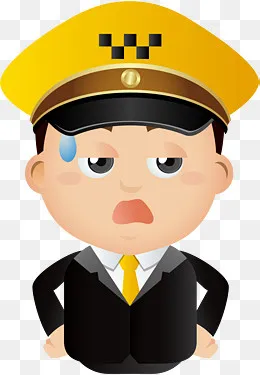 滴汗的警察,免抠元素(1671*2404px)ai矢量模版下载