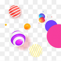 红色彩球点缀促销元素,免抠元素