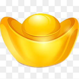 矢量卡通风格金元宝,免抠元素
