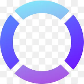 时尚渐变饼状图几何装饰,免抠元素