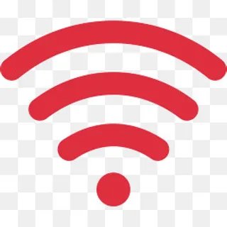 大红色普通纯色wifi,免抠元素