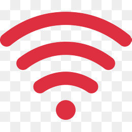 大红色普通纯色wifi,免抠元素