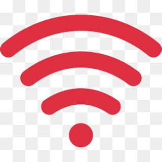 大红色普通纯色wifi,免抠元素