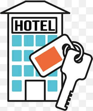 住宿宾馆免抠图标,免抠元素