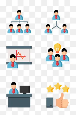 商务公司优秀团队图标,免抠元素