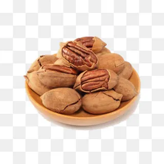 一盘儿碧根果果仁儿,免抠元素