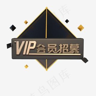 黑金色立体VIP会员招募