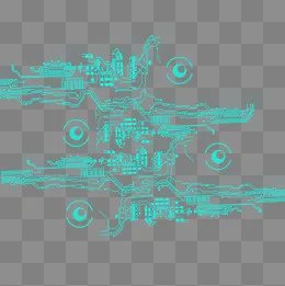 商务科技电路图元素,免抠元素(2000*2000px)psd模版下载