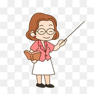 手绘矢量教师节老师卡通人物,免抠元素