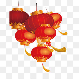 春节元宵红色的灯笼,免抠元素