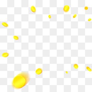 卡通金币飞溅漂浮素材,免抠元素