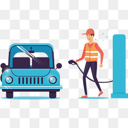 蓝色汽车加油下载