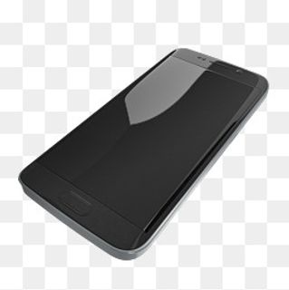 立体写实手机平放透视正面PNG素材,免抠元素