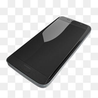 立体写实手机平放透视正面PNG素材,免抠元素