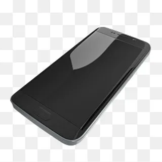 立体写实手机平放透视正面PNG素材,免抠元素