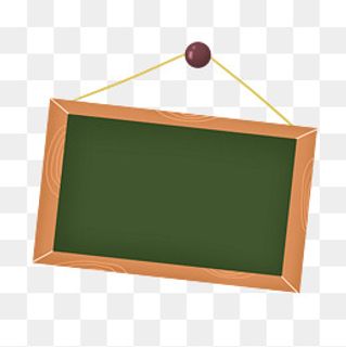 墨绿色卡通可爱小黑板标签,免抠元素