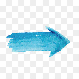 蓝色水彩三角形,免抠元素
