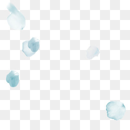 蓝色清新花瓣漂浮素材,免抠元素