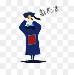 中元节僵尸躲猫猫表情包插画