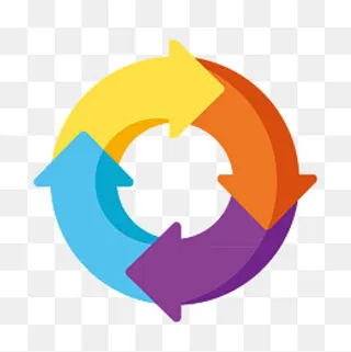 彩色箭头循环,免抠元素