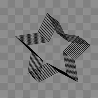 线条不规则图形星星