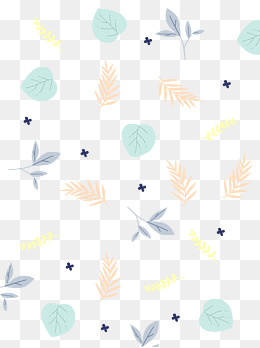 手绘叶子底纹插画