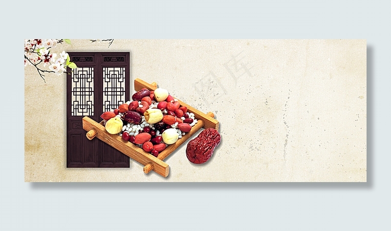 食物古风灰色海报banner背景背景图片素材