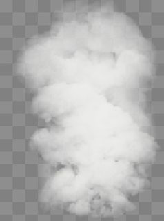 一团创意烟雾笔刷,免抠元素