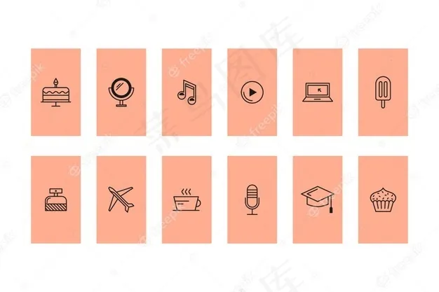 Instagram图标故事亮点eps,ai矢量模版下载