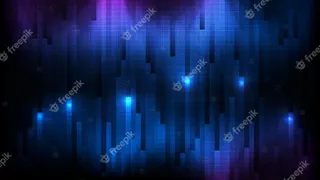 蓝色连接方棒墙的抽象未来主义背景