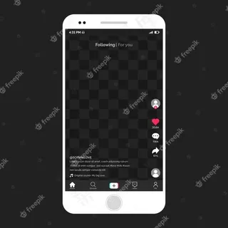 智能手机上的现代tiktok界面