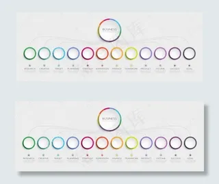 抽象d信息图模板及成功步骤