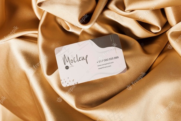 软织物顶视图名片