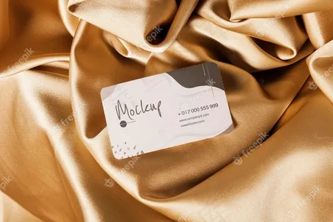 软织物顶视图名片