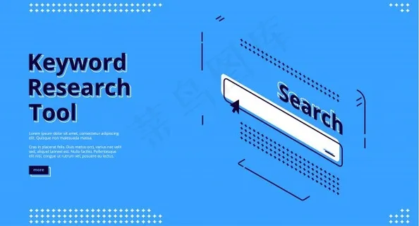 关键字研究工具横幅banner与搜索线