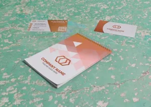 卡片和记事本品牌公司商务模型样机纸