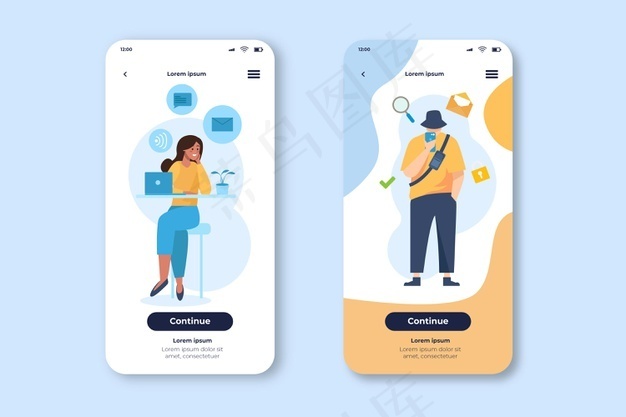 各种手机应用模板eps,ai矢量模版下载