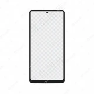 智能手机模型样机与空屏幕。智能手机透明屏幕，矢量。