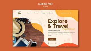 旅游登录页web模板