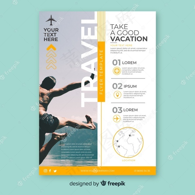 带照片的旅游海报模板