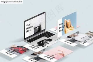 笔记本电脑屏幕模型样机