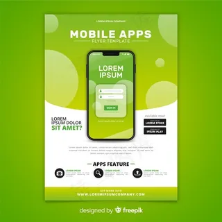 手机app移动应用宣传单,DM传单模板