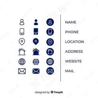 名片_图标_集_ 名片_图标_集_
