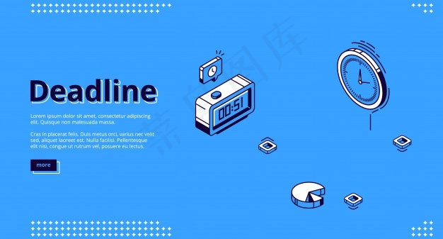 带时钟图标的截止日期登录页eps,ai矢量模版下载