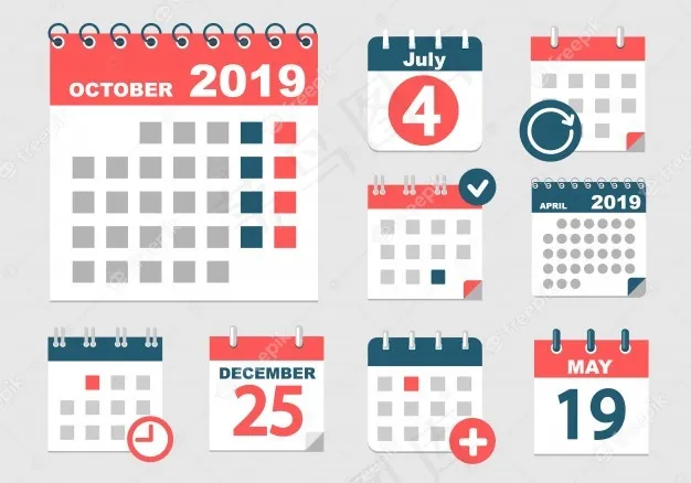 2018年有不同选择的不同日历