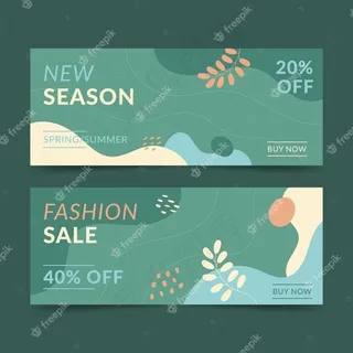 时装销售横幅banner模板