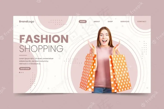 快乐女人与包时尚销售登录页eps,ai矢量模版下载