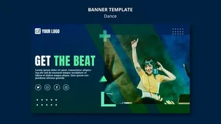 舞蹈概念横幅banner模板