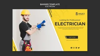 电工横幅banner设计